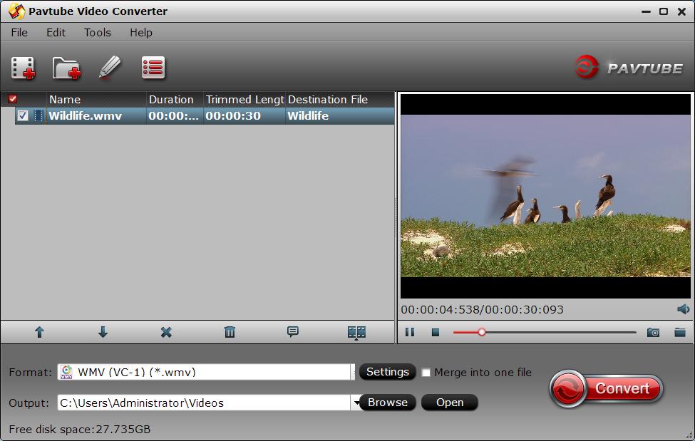 Add source video files to the program