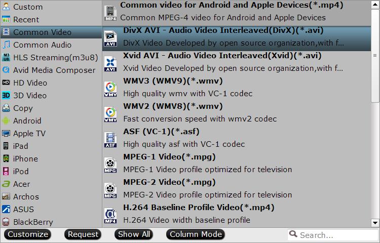 Set output file format