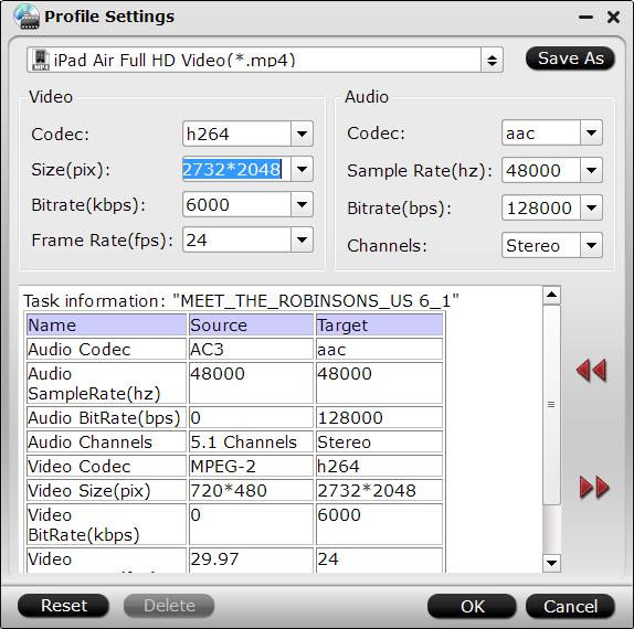 Adjust output file resolution for iPad Pro