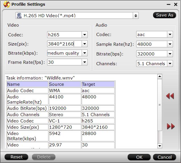 Change output file size