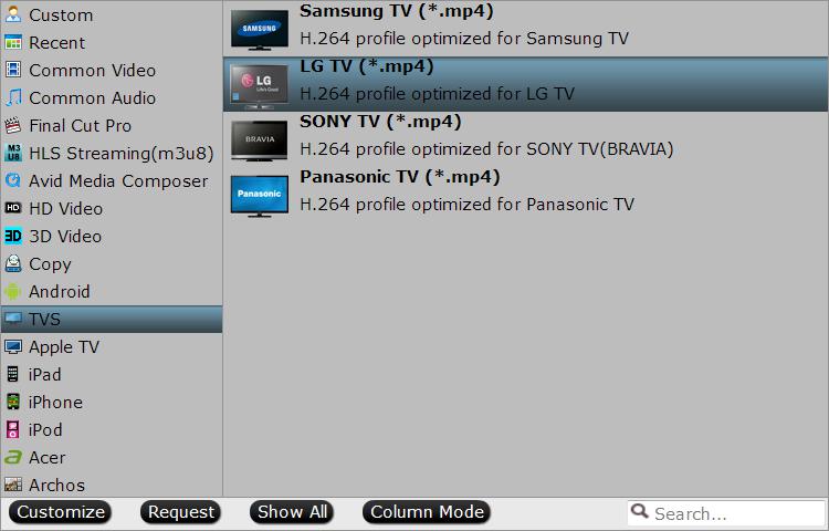 Output LG TV optimized file format