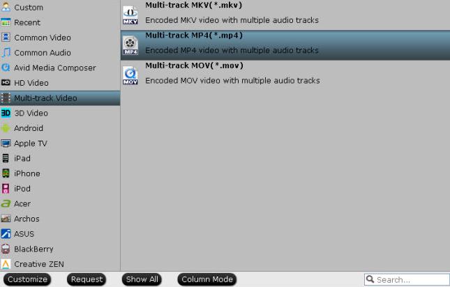 Select output file format