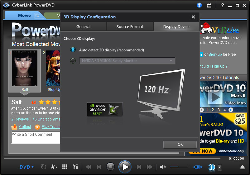 How to Play 3D Blu-ray Disc Movies on 3D TV Via PowerDVD 14?