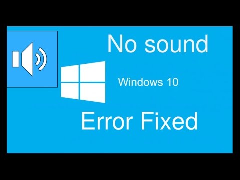Windows 10 no sound issue