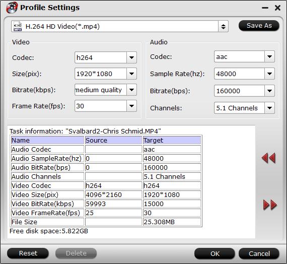 Adjust output profile settings for iPhone 7/7 Plus