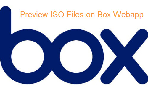ISO files to Box Webapp