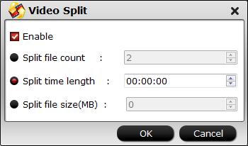 Split video file length