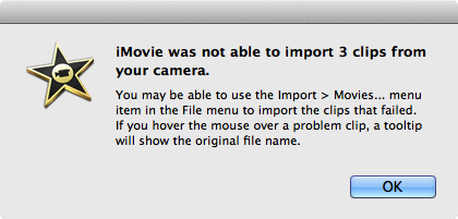 Import MPEG-2 to iMovie