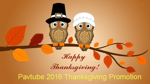 Pavtube 2016 Thanksgiving Promotion - Up to 50% off Blu-ray/DVD/Video Package Tool