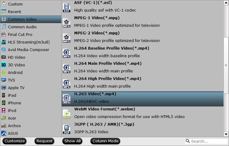 Output Samsung 4K TV supported file formats