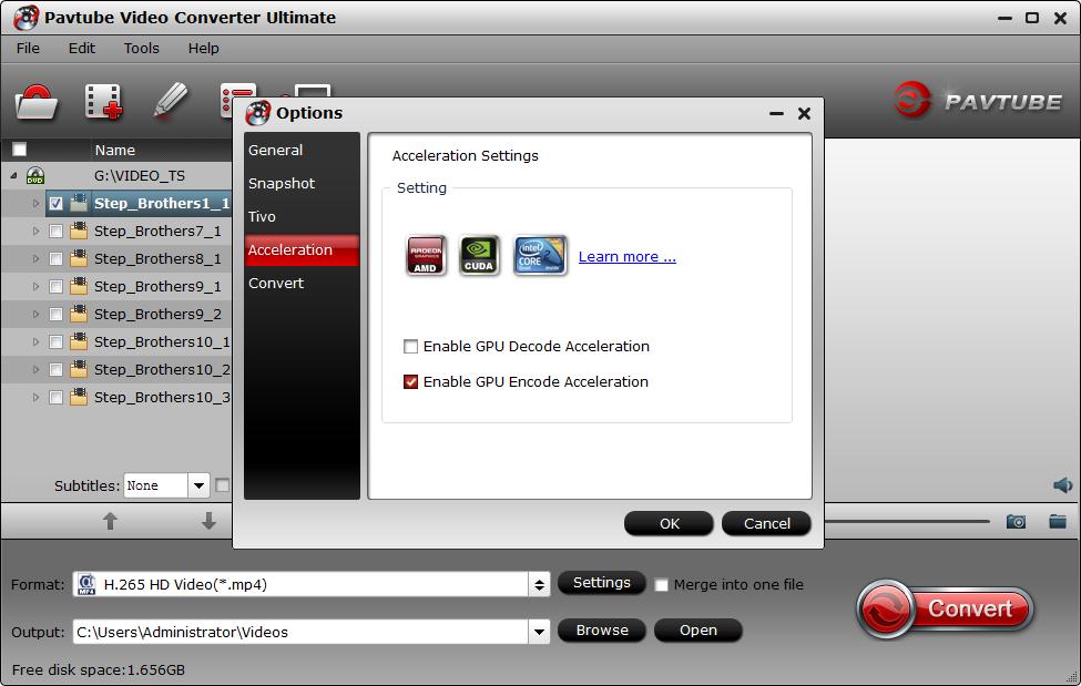 Hardware encoding acceleration