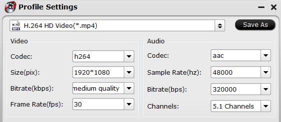 adjust output profile parameters