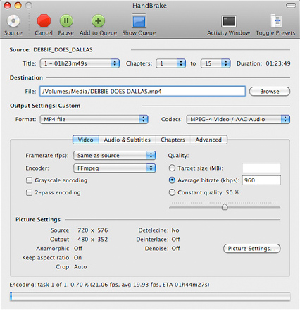 handbrake interface