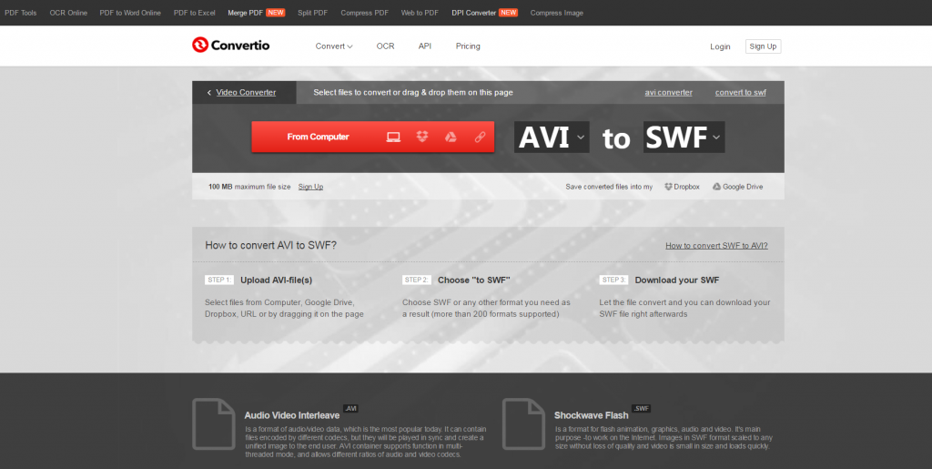 online avi to swf video converter