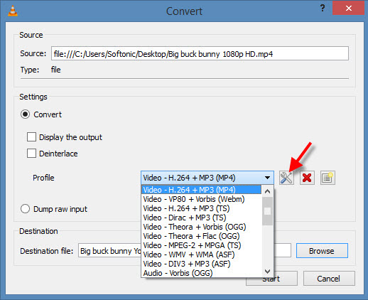 convert wmv to mp4 on vlc