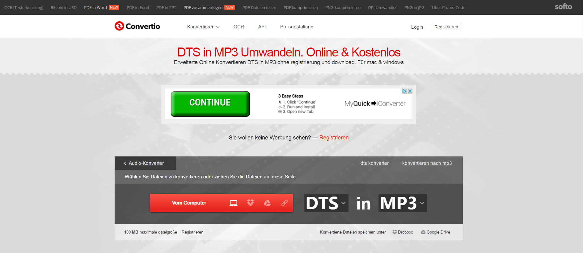 convert dts to mp3