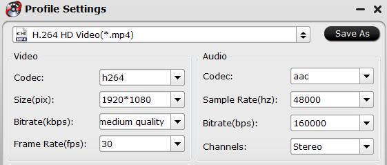 Adjust output audio codec