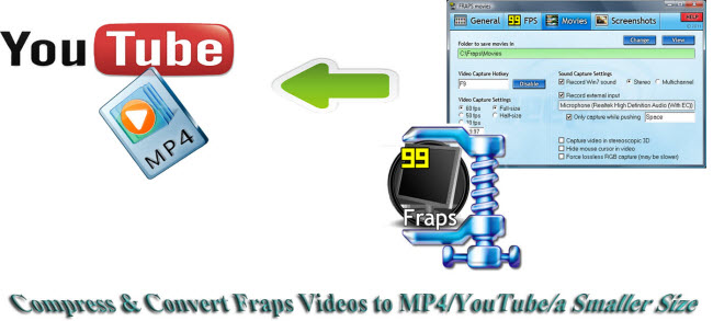 Convert & Compress Fraps Videos to MP4/YouTube/a Smaller Size