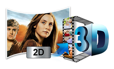 Convert 2D Video/Blu-ray/DVD to 3D MP4/MKV/MOV/AVI/WMV