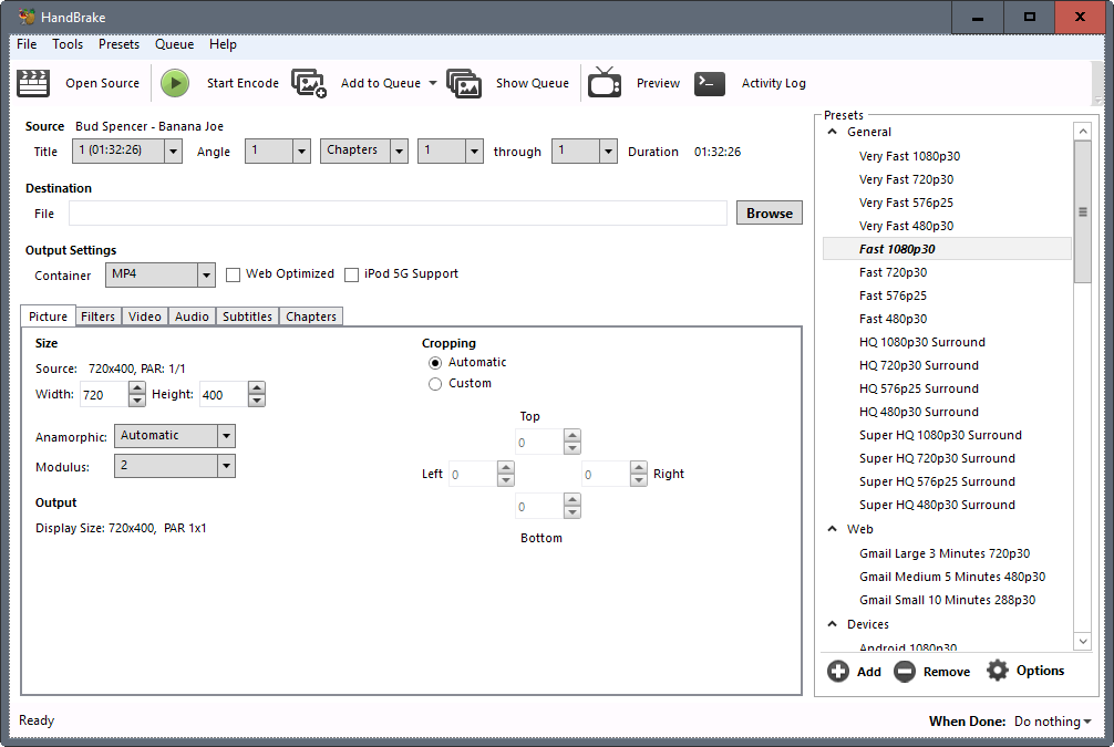 Handbrake Release Version 1.0.7 with Great New Features and Functions