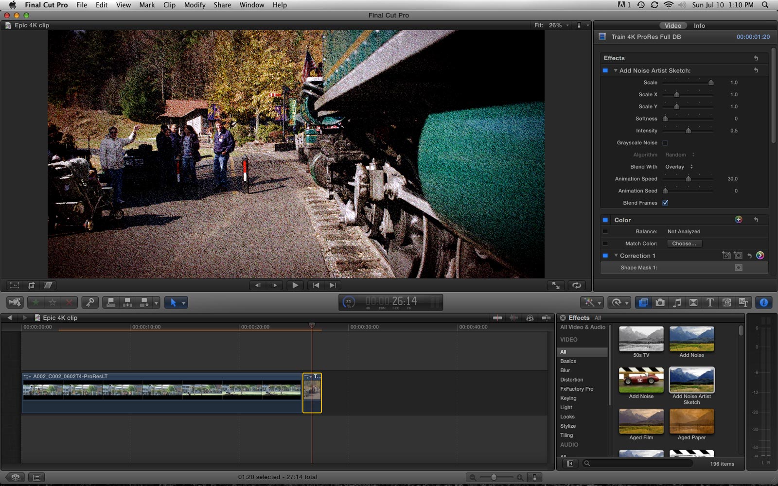 Import and Edit the Video in Final Cut Pro X 10.4